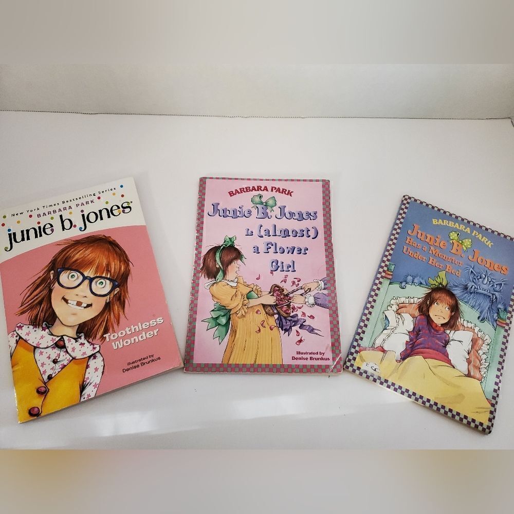 Set of 3 Junie B Jones paperback books